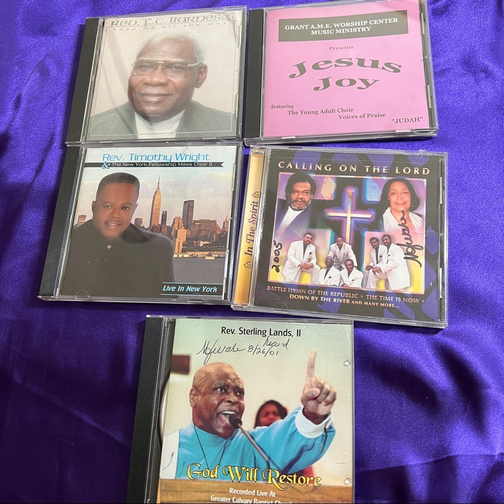 📌5 CD's Rev Barnes, Rev Wright, Rev Lands, Young Adult Choir, Calling  Lord